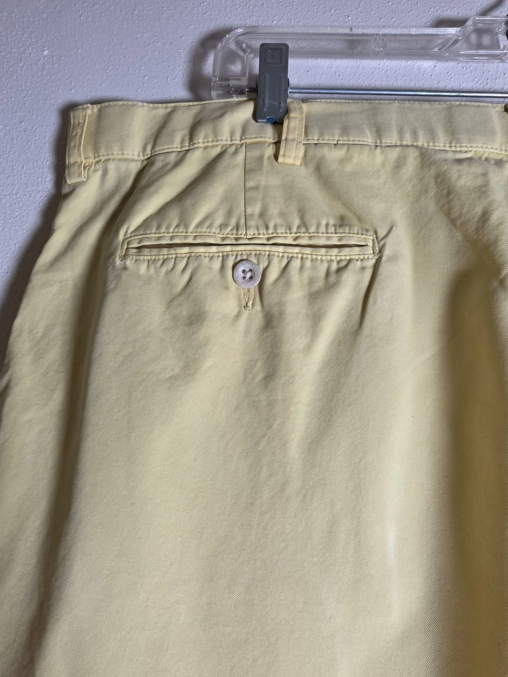 Polo by Ralph Lauren Pale Yellow Flat-Front Men's Shorts